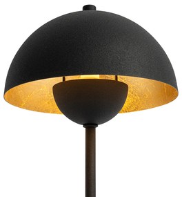 Retro tafellamp mushroom zwart met goud - Magnax Mini Retro G9 rond Binnenverlichting Lamp