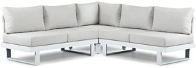 Hoek loungeset 5 personen Aluminium Wit Lifestyle Garden Furniture Lorenzo