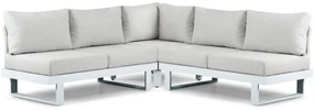 Hoek loungeset 5 personen Aluminium Wit  Lifestyle Garden Furniture Lorenzo
