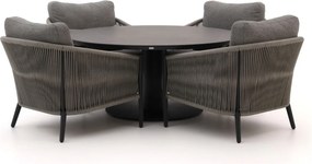 Diningset Bellagio  | 4 personen | Tuinset kunststof | 5-delig | Kees Smit Tuinmeubelen