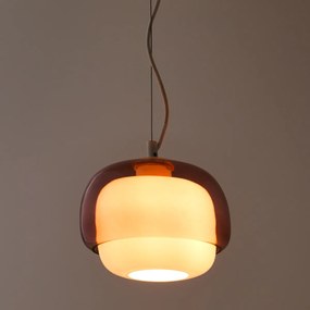 Hanglamp in gekleurd glas,Ø21,5 cm, Kinoko