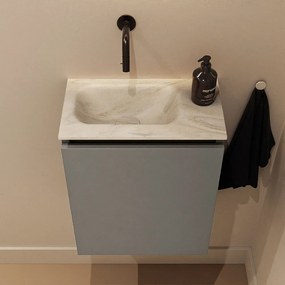 Mondiaz Ture DLux toiletmeubel 40cm smoke met wastafel ostra links zonder kraangat