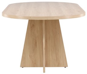 Ovale Eettafel Met Kruisvoet Naturel - 115 X 230cm.