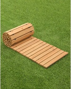 VEVOR Tuinpad Uitrolbaar Looppad 244x43 cm, Uitrolbaar Houten Looppad, Buitenpad van Cederhout met Staalkabelverbinding, Tuintrap, Houten Trap, Looppad, Paden in de Tuin, Achtertuin, Terras, Ideaal voor Bruiloftsfeesten