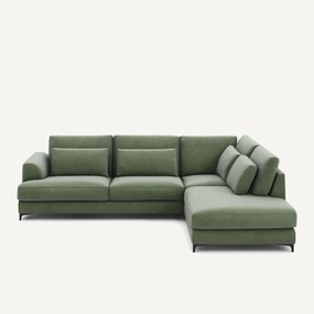 Omvormbare hoekbank rechts, fluweel, Marsile