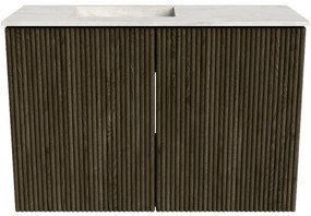 Mondiaz Joya DLux 60cm toiletmeubel shadow met wastafel faye links 1 kraangat ostra