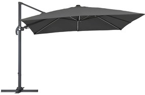 Merano tuinparasol met LED verlichting 3x4m Garden Point antraciet