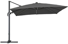 Merano tuinparasol met LED verlichting 3x4m Garden Point antraciet