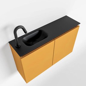 Mondiaz Ture 80cm toiletmeubel ocher met wastafel urban links 1 kraangat