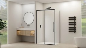 Van Rijn ST09 hoekcabine met helder glas 100x120cm zwart