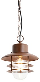 Industriële hanglamp roestbruin IP44 - Shell