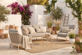Stoel en Bank Loungeset 4 personen Aluminium/Wicker Taupe  Apple Bee Milou/Montana