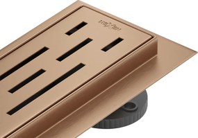 Mexen Flat 360° M01 draaibare lineaire afvoer 100 cm, geborsteld koper - 1C20100-40