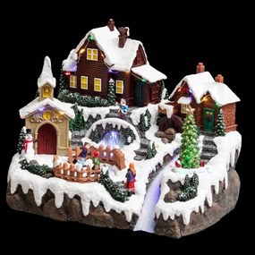 Fééric Lights and Christmas - Verlicht kerstdorp "Camping aan het meer" met animatie