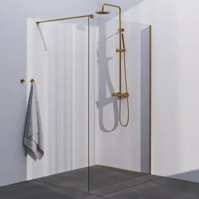 BRAUER Gold Season Inloopdouche - helder glas - 120x200cm - goud geborsteld GS-ISMP1H120200GG