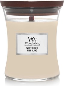 WoodWick geurkaars - Medium Hourglass - White Honey