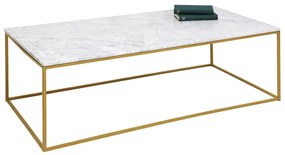 Kare Design Key West Salontafel Wit Marmer En Goud - 120 X 60cm.