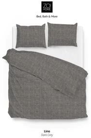 Zo!Home Lino Dekbedovertrek Anthracite – Bij Swiss Sense