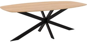 Goossens Excellent Eettafel Uniek, Semi ovaal 180 x 100 cm