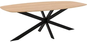 Goossens Excellent Eettafel Floyd, Semi ovaal 260 x 120 cm