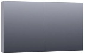 BRAUER Dual Spiegelkast - 120x70x15cm - 2 links- rechtsdraaiende spiegeldeur - MDF - mat grijs 7178