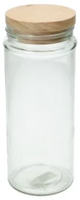Pot met houten deksel, glas, 800 ml