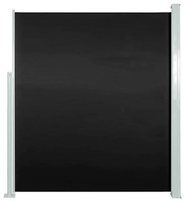 vidaXL Wind-/zonnescherm uittrekbaar 160x300 cm zwart