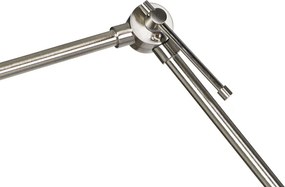 Vloerlamp staal verstelbaar met zwarte kap 50cm - Editor