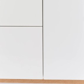 Zuiver High On Wood Hoogglans Dressoir Eiken 160 Cm - 160x40x71.5cm.
