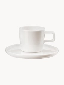 Fine Bone China espressokopjes Oco met schoteltjes, 6 stuks