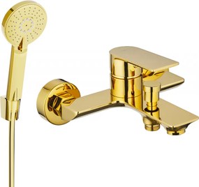 Mexen Alexa R40 badkraan met doucheset, goud - 7123R40-50