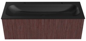 Mondiaz Kurve 120cm badmeubel ruby met 1 lade en wastafel big large midden 2 kraangaten urban