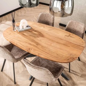 Kleine Eettafel Deens Ovaal Acacia 150 X 90 Cm - 150 X 90cm.