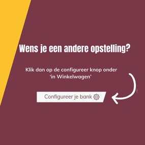 Rechte Bank Met Hocker Rechts Grijsmix