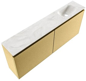 Mondiaz Ture DLux toiletmeubel 120cm oro met wastafel ostra rechts zonder kraangat