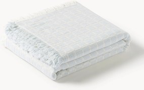 Gewassen mousseline bedsprei Ronia met franjes