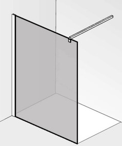 Saqu Modulo inloopdouche incl. antikalk 120x210cm semi-gesatineerd glas/chroom