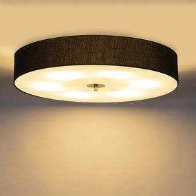 Landelijke plafondlamp zwart 70 cm - Drum