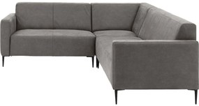 Goossens Key West grijs, micro leer, 2-zits, modern design