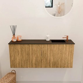 Mondiaz Joya 100cm toiletmeubel oak met wastafel faye rechts 1 kraangat urban