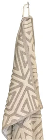 Badlaken katoen – badlaken Tahini White – badlaken grijs & wit 70x140