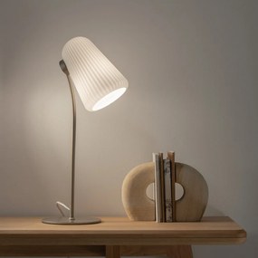 Lamp in gecanneleerd opaline, Fosca