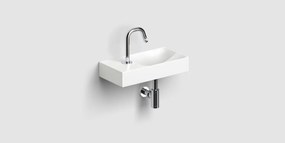 Clou Vale keramische fontein 38cm met kraangat links wit mat