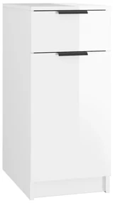 vidaXL Bureaukast 33,5x50x75 cm bewerkt hout hoogglans wit