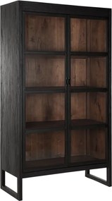 Must Living Black Jack Vitrinekast Hout - 105x48x185cm.