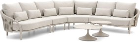 Hoek loungeset SUNS | 6 personen | Loungeset Beige | Hoekbank Aluminium | Kees Smit Tuinmeubelen