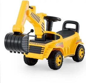 VEVOR Rijdende Graafmachine, Kindergraafmachine voor Peuters van 19 tot 36 Maanden, Graafmachine Speelgoed met Helm en Muziek, Rijdende Graafmachine, Laadvermogen 25 kg, Rijdende Graafmachine, Loophulpmiddel voor Kinderen, Geel