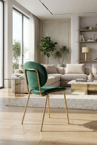 Lenor gouden fluwelen stoel