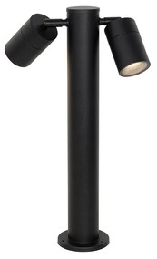 Staande buitenlamp zwart 45 cm IP44 verstelbaar 2-lichts - Duo