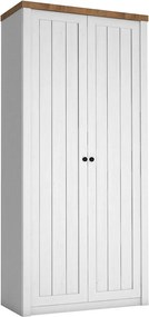 Kledingkast Ferdore 144, Lefkas eik, Anderson den, 198x90x53cm, 59.01 kg, Kledingkast deuren: Met scharnieren, Aantal planken: 1, Aantal planken: 1